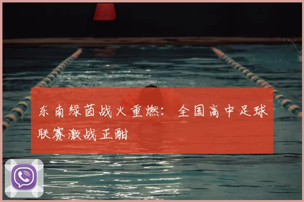 东南绿茵战火重燃：全国高中足球联赛激战正酣